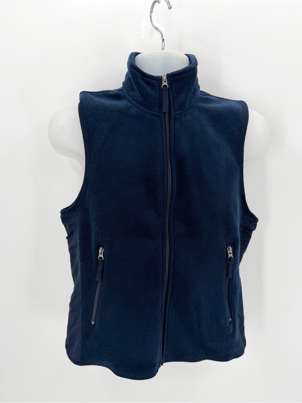 Gap Vest Men’s XS Navy Blue Fleece Y2k Full Zip Back Pocket 90s Retro Fall VTG